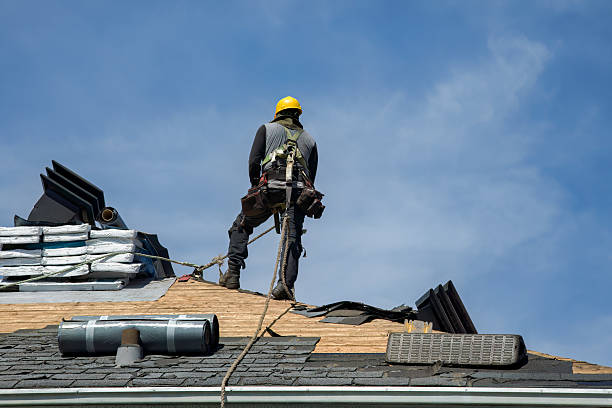 Professional Metal Roofing technician working in Easton, MA